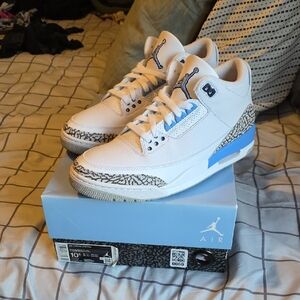 Jordan Kids White and Blue Sneakers